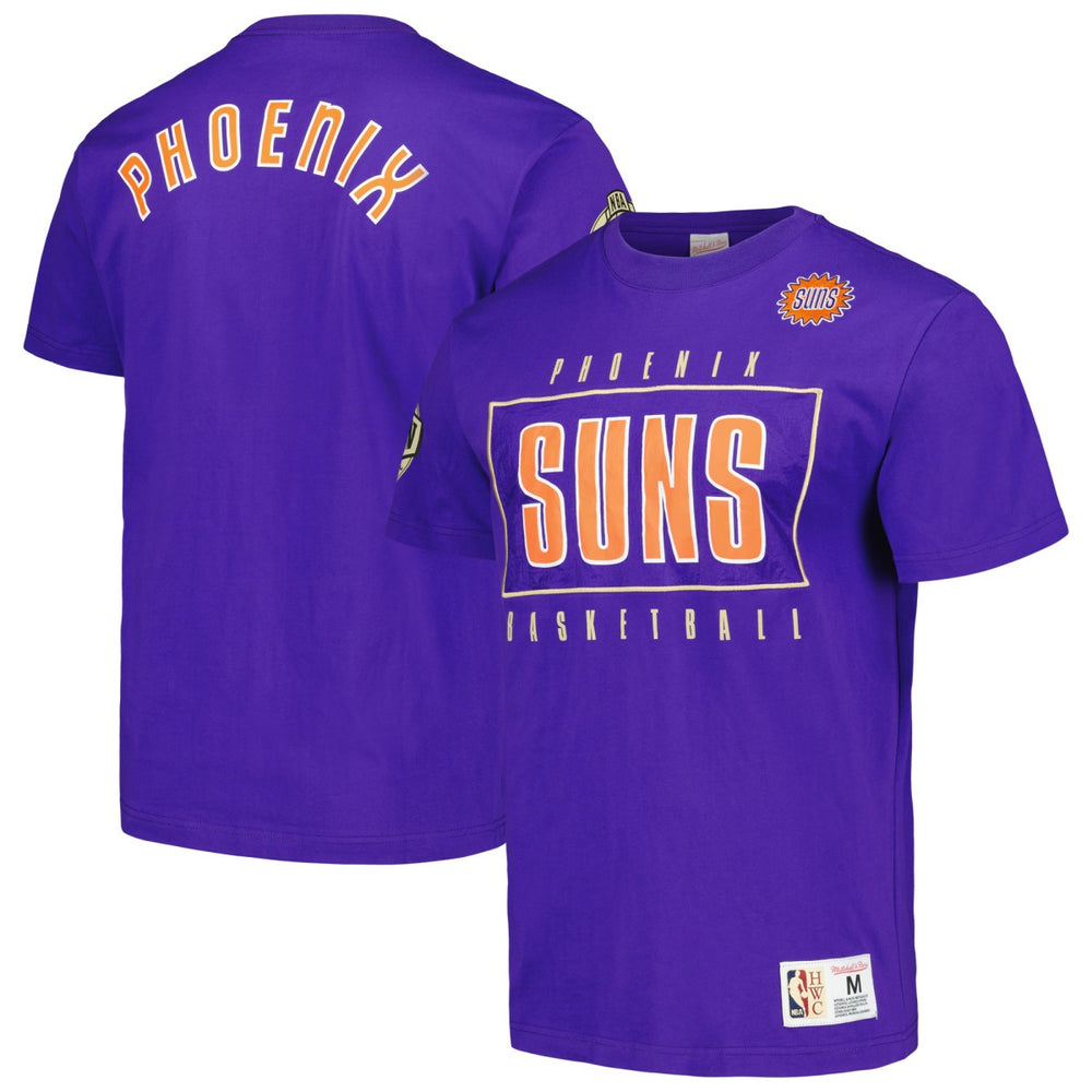 Phoenix Suns Hardwood Classics Team OG 2.0 Premium Vintage Logo T-Shirt Purple - Mitchell & Ness