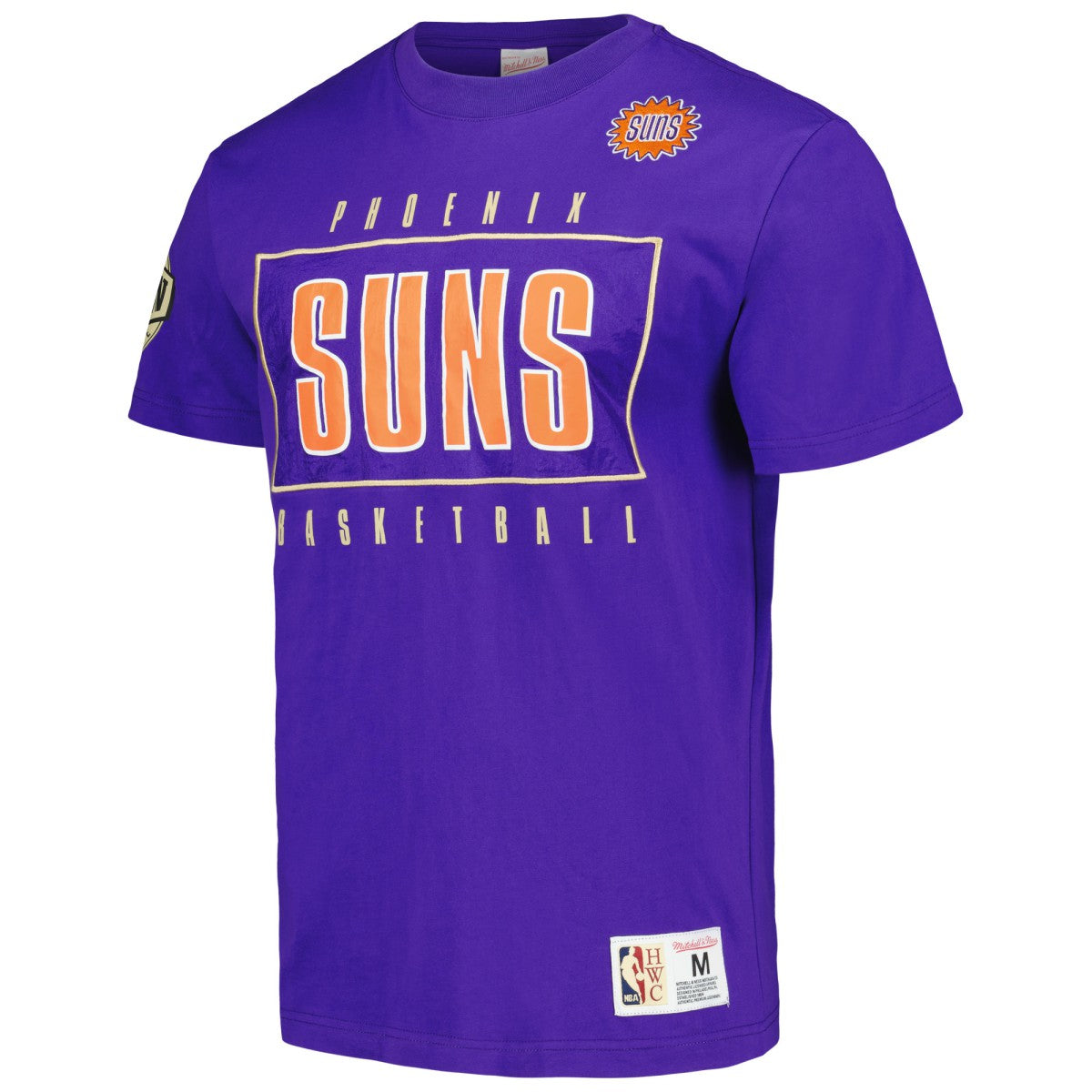 Phoenix Suns Hardwood Classics Team OG 2.0 Premium Vintage Logo T-Shirt Purple - Mitchell & Ness