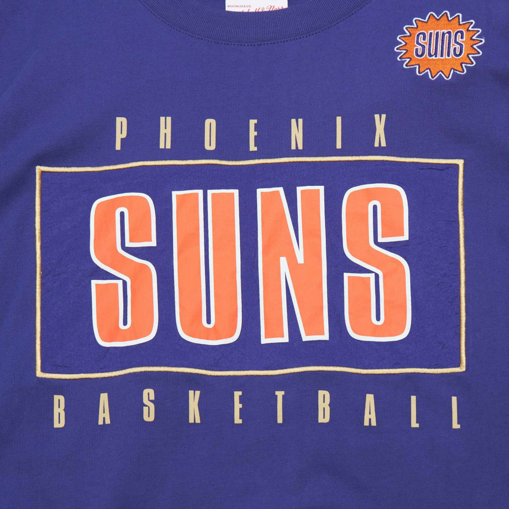 Phoenix Suns Hardwood Classics Team OG 2.0 Premium Vintage Logo T-Shirt Purple - Mitchell & Ness