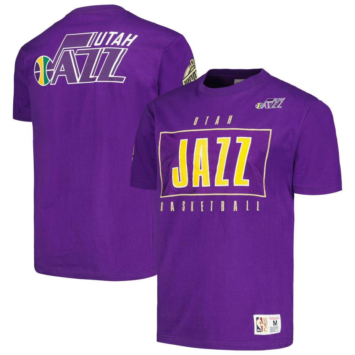 Utah Jazz Hardwood Classics Team OG 2.0 Premium Vintage Logo T-Shirt Purple - Mitchell & Ness outlet
