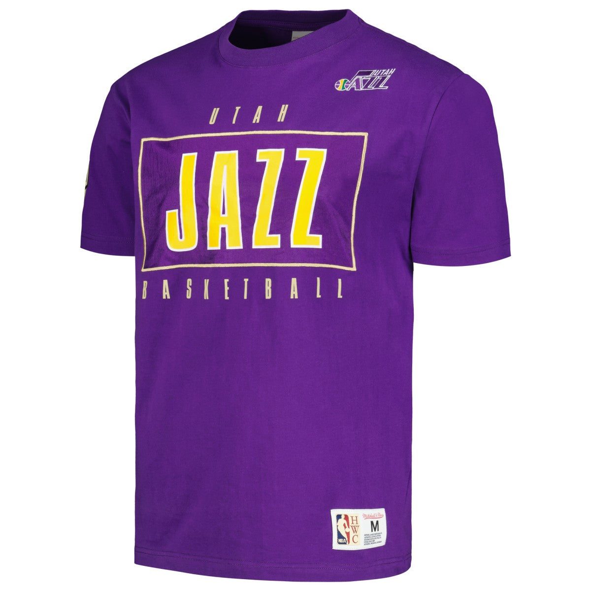 Utah Jazz Hardwood Classics Team OG 2.0 Premium Vintage Logo T-Shirt Purple - Mitchell & Ness outlet