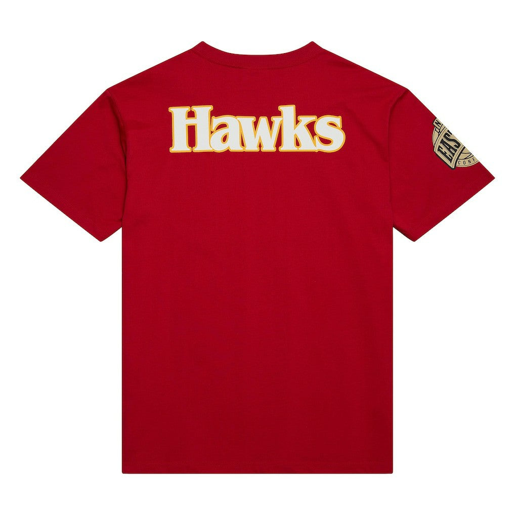 Atlanta Hawks Hardwood Classics Team OG 2.0 Premium Vintage Logo T-Shirt Red - Mitchell & Ness outlet