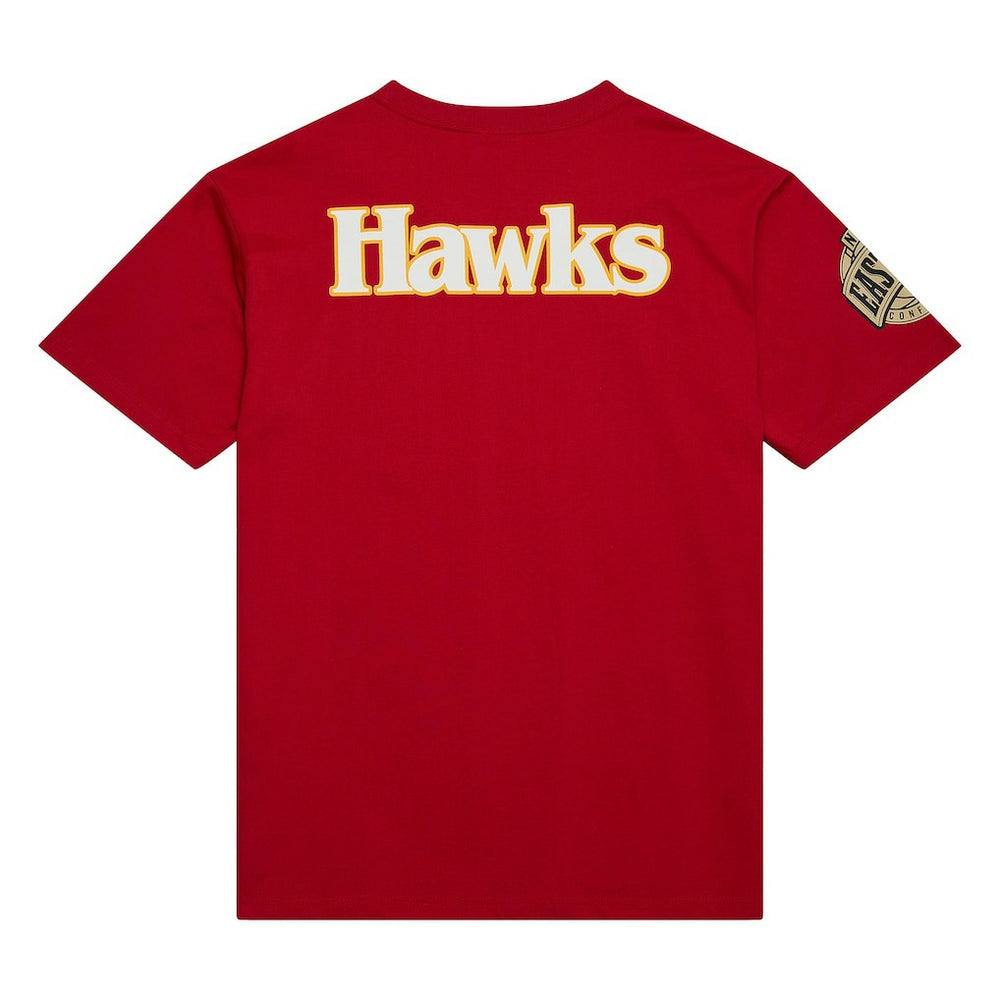Atlanta Hawks Hardwood Classics Team OG 2.0 Premium Vintage Logo T-Shirt Red - Mitchell & Ness outlet