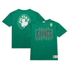 Boston Celtics Hardwood Classics Team OG 2.0 Premium Vintage Logo T-Shirt Kelly Green - Mitchell & Ness