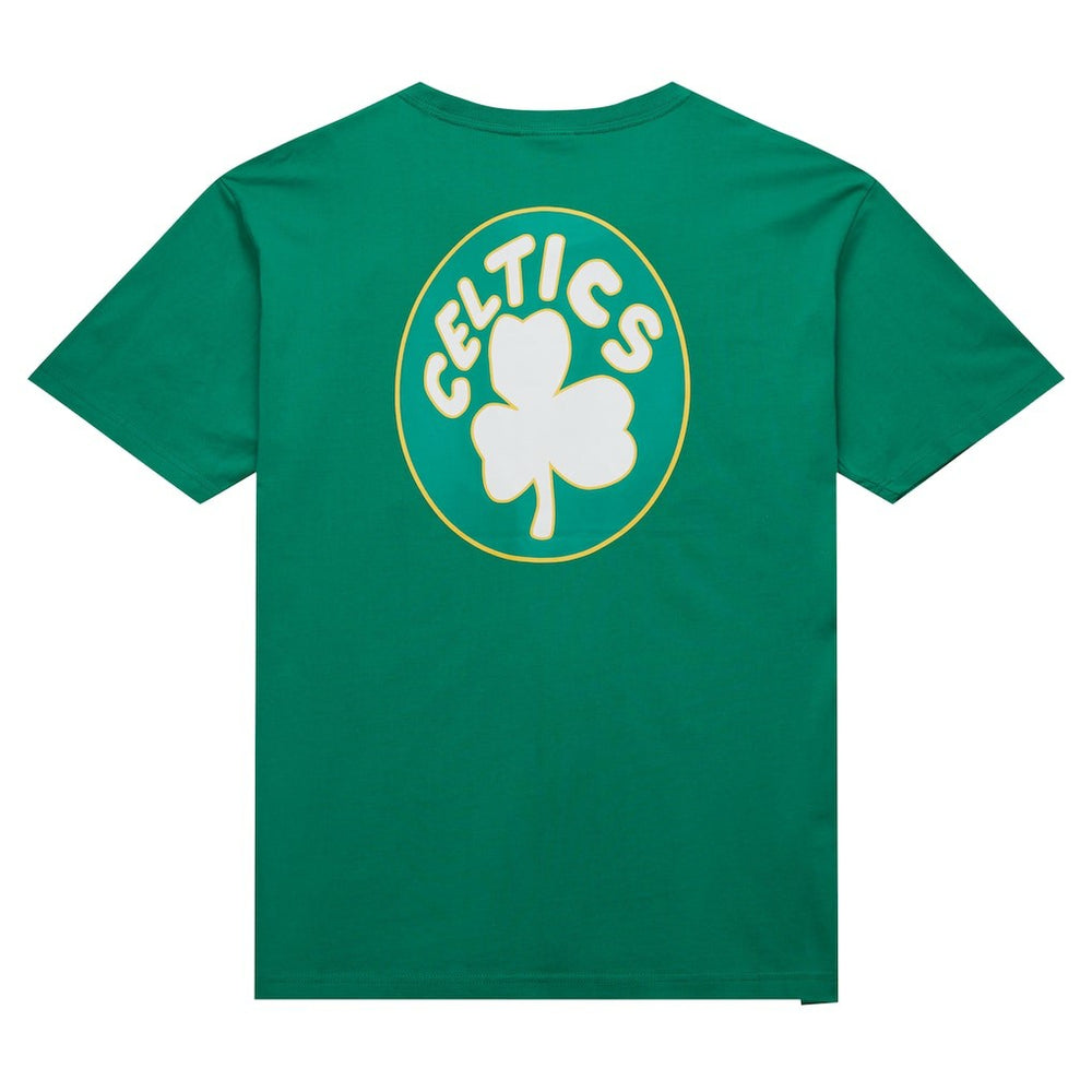 Boston Celtics Hardwood Classics Team OG 2.0 Premium Vintage Logo T-Shirt Kelly Green - Mitchell & Ness