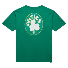 Boston Celtics Hardwood Classics Team OG 2.0 Premium Vintage Logo T-Shirt Kelly Green - Mitchell & Ness