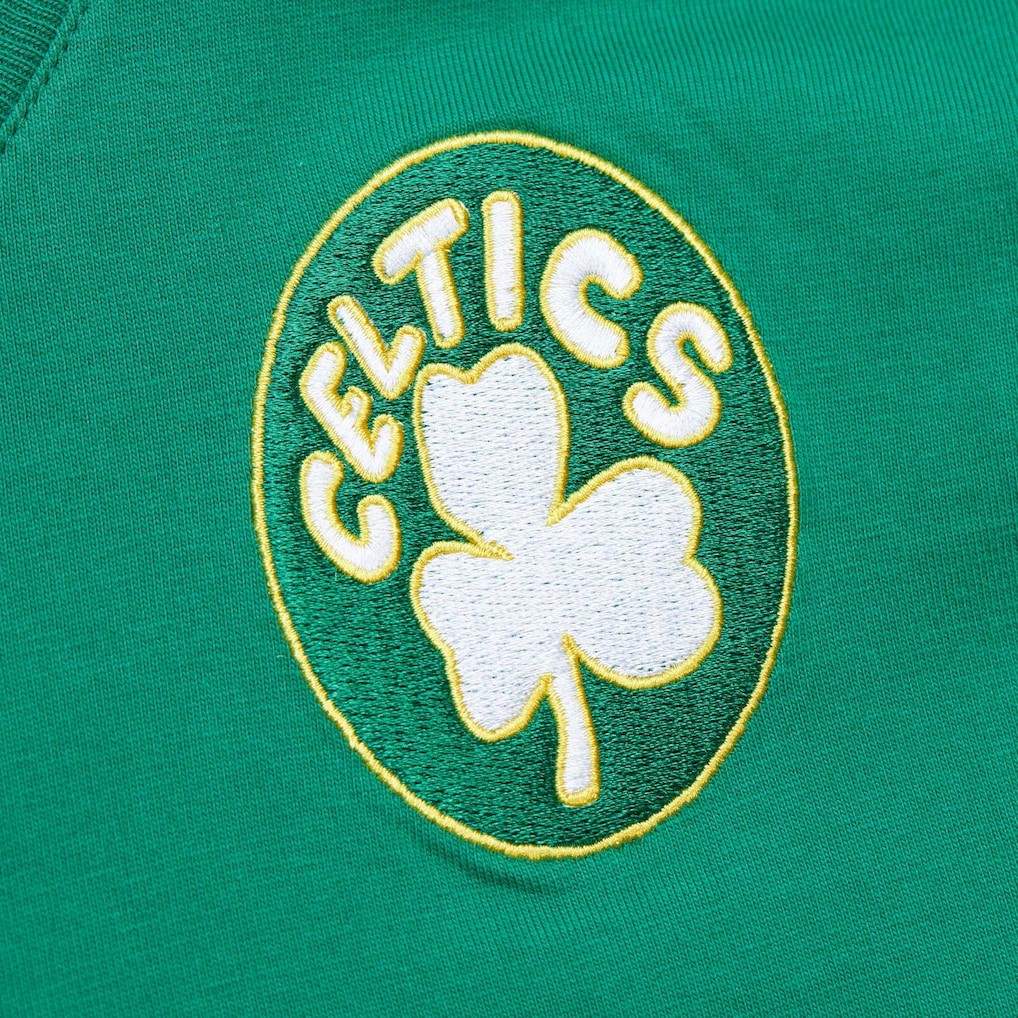 Boston Celtics Hardwood Classics Team OG 2.0 Premium Vintage Logo T-Shirt Kelly Green - Mitchell & Ness