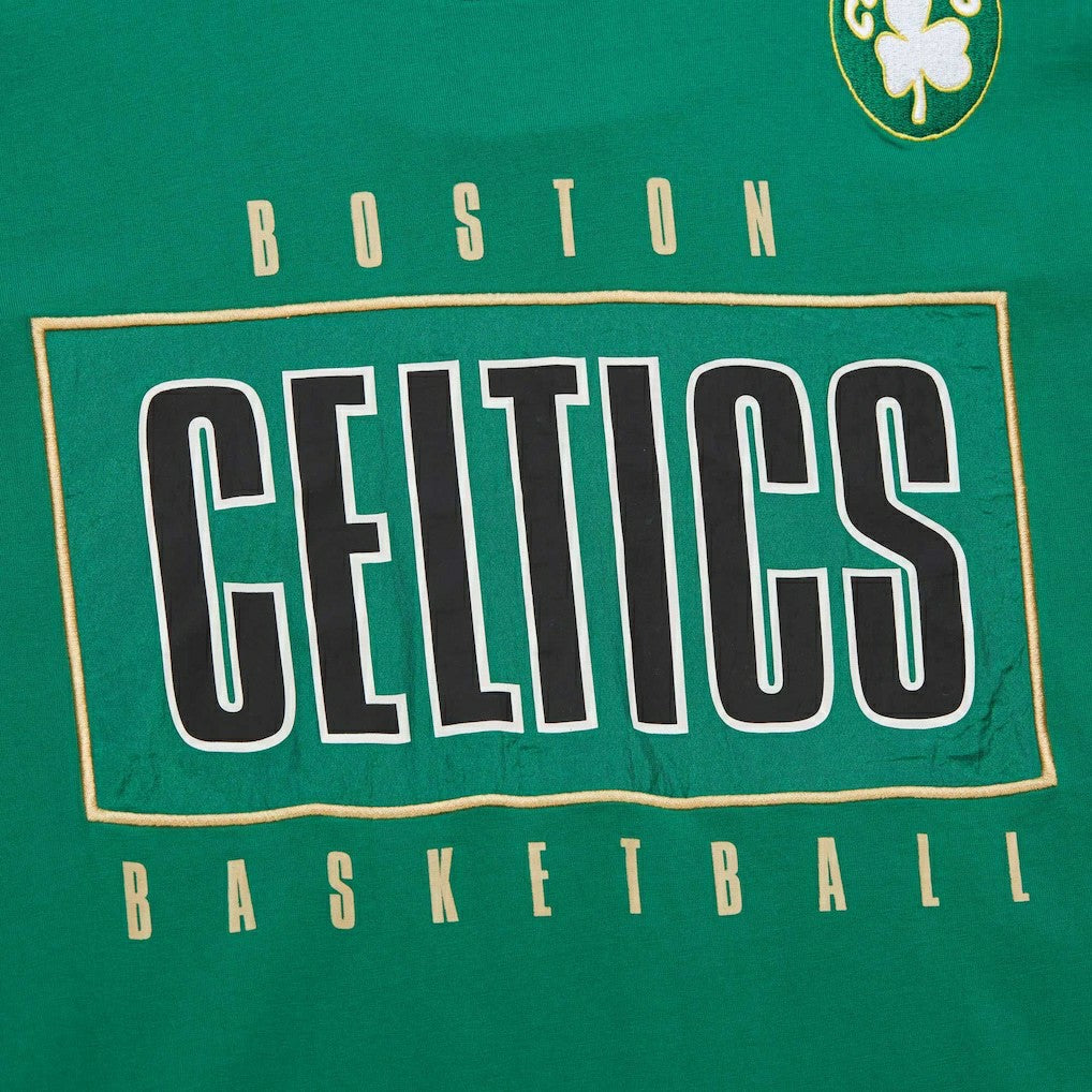 Boston Celtics Hardwood Classics Team OG 2.0 Premium Vintage Logo T-Shirt Kelly Green - Mitchell & Ness