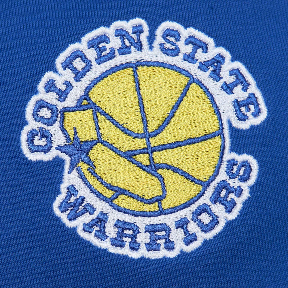 Golden State Warriors Hardwood Classics Team OG 2.0 Premium Vintage Logo T-Shirt Royal - Mitchell & Ness