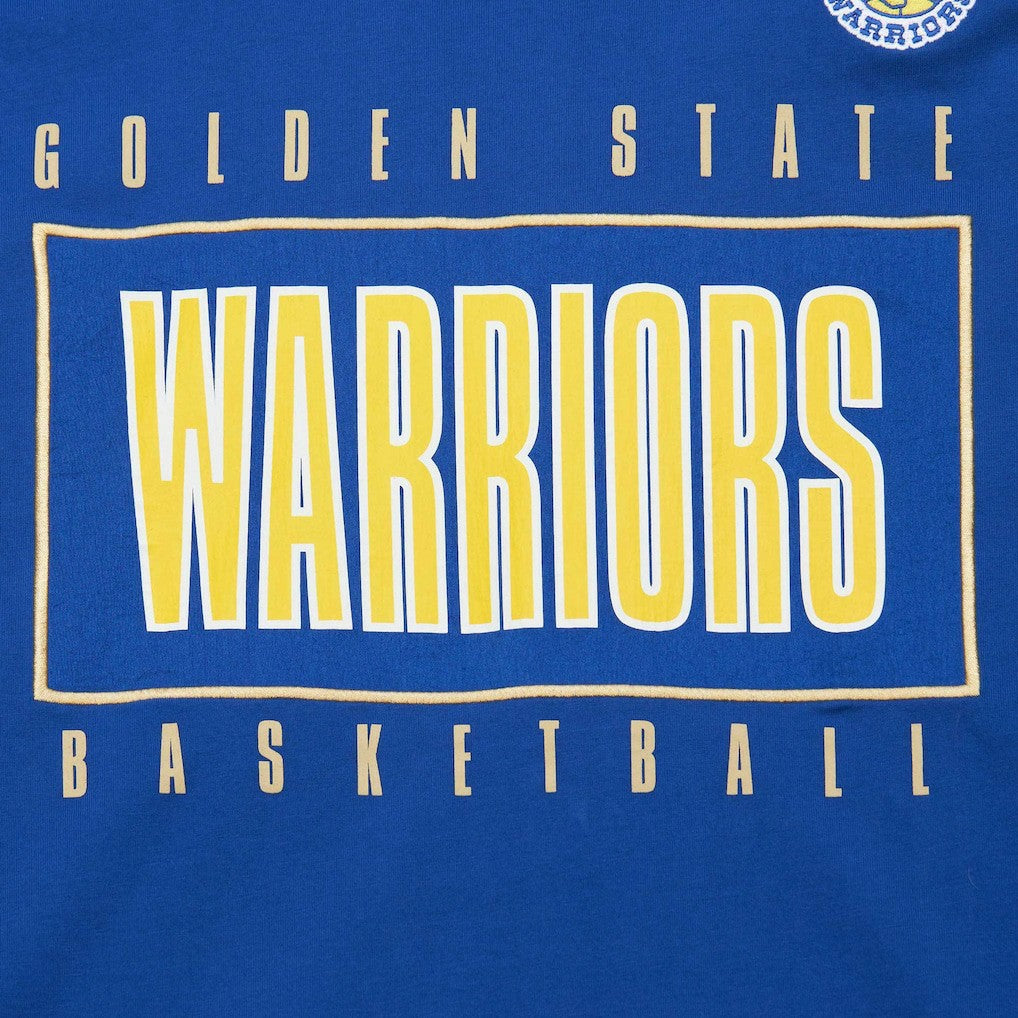 Golden State Warriors Hardwood Classics Team OG 2.0 Premium Vintage Logo T-Shirt Royal - Mitchell & Ness