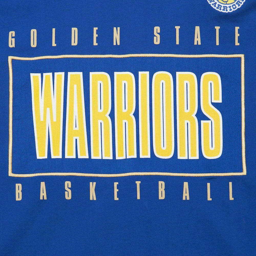 Golden State Warriors Hardwood Classics Team OG 2.0 Premium Vintage Logo T-Shirt Royal - Mitchell & Ness
