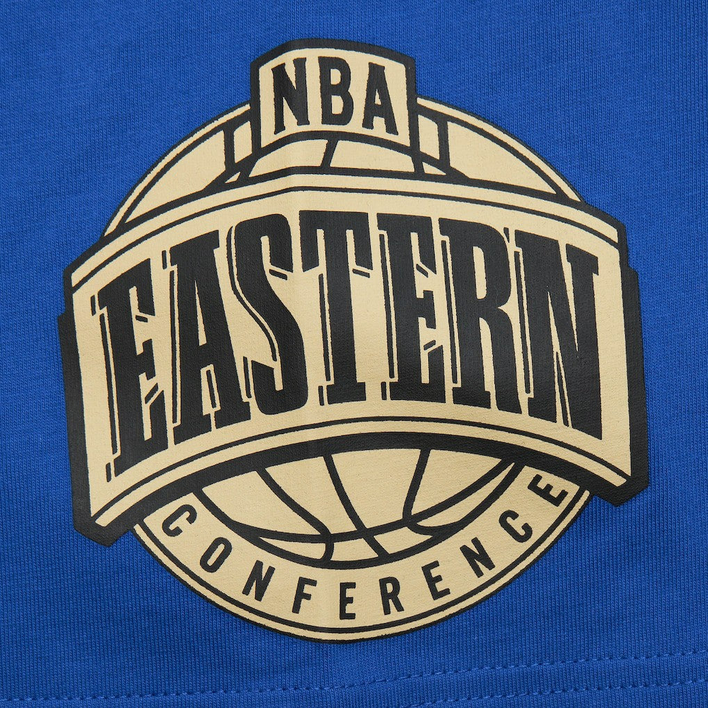 Golden State Warriors Hardwood Classics Team OG 2.0 Premium Vintage Logo T-Shirt Royal - Mitchell & Ness