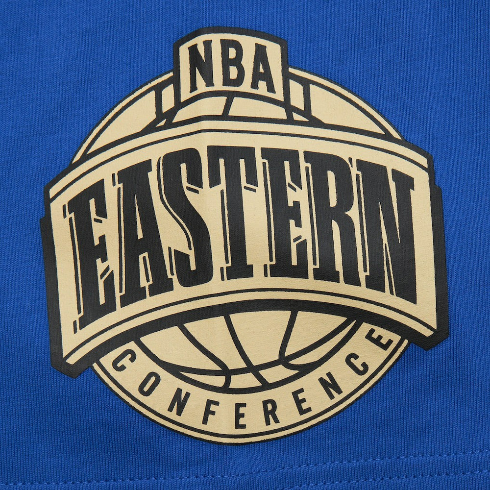 Golden State Warriors Hardwood Classics Team OG 2.0 Premium Vintage Logo T-Shirt Royal - Mitchell & Ness