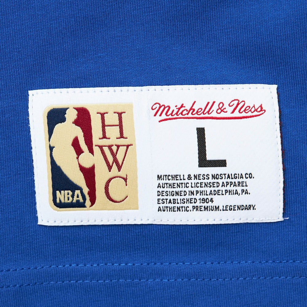 Golden State Warriors Hardwood Classics Team OG 2.0 Premium Vintage Logo T-Shirt Royal - Mitchell & Ness