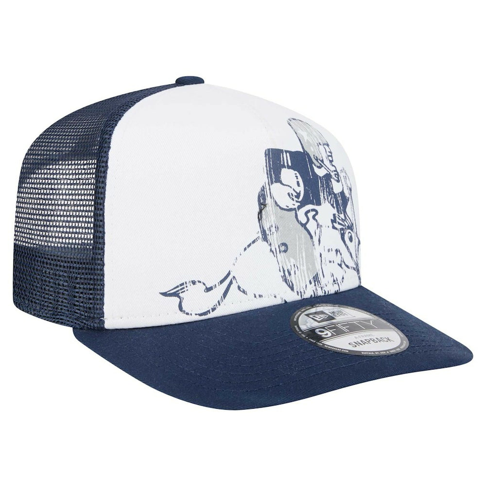 New Era Dallas Cowboys Distressed 9FIFTY A-Frame Snapback Hat - White/Navy Hats