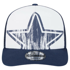 New Era Dallas Cowboys Distressed 9FIFTY A-Frame Snapback Hat - White/Navy Hats