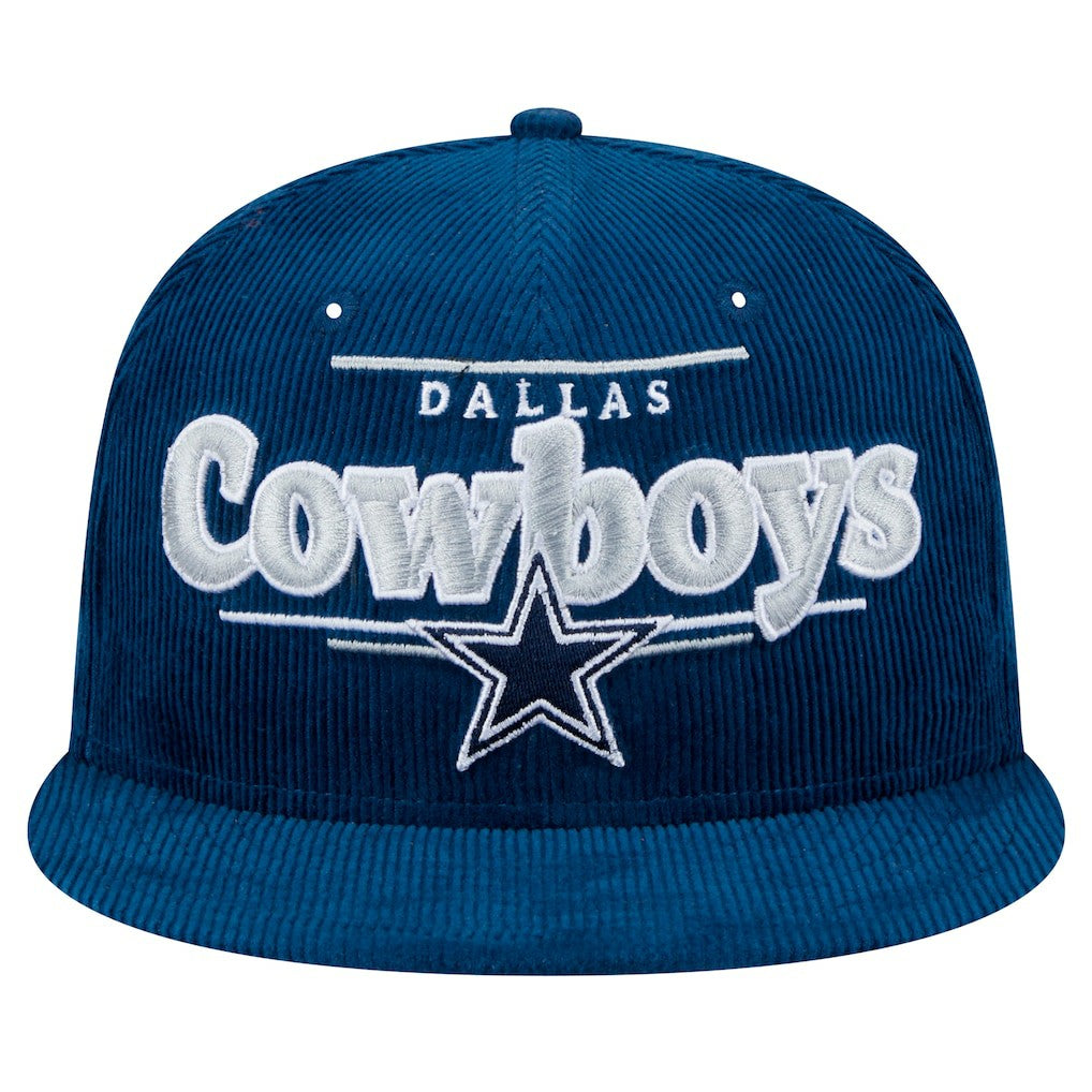 Dallas Cowboys New Era Display Corduroy 9FIFTY Snapback Hat - Navy Hats