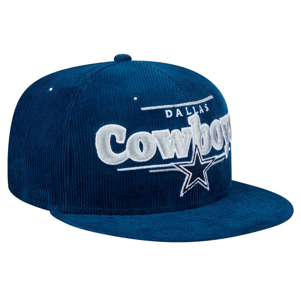 Dallas Cowboys New Era Display Corduroy 9FIFTY Snapback Hat - Navy Hats