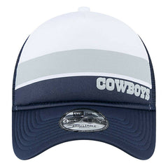 Dallas Cowboys New Era Sport Night Color Block 9FORTY A-Frame Trucker Adjustable Hat - White/Navy Hats