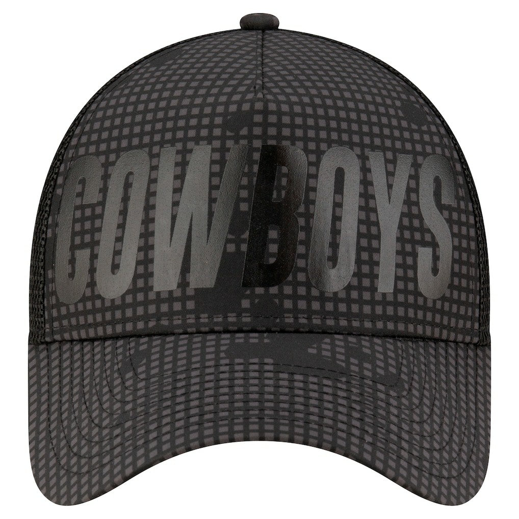 Dallas Cowboys New Era Midnight Ink Tonal A-Frame 9FORTY Adjustable Hat - Graphite Hats