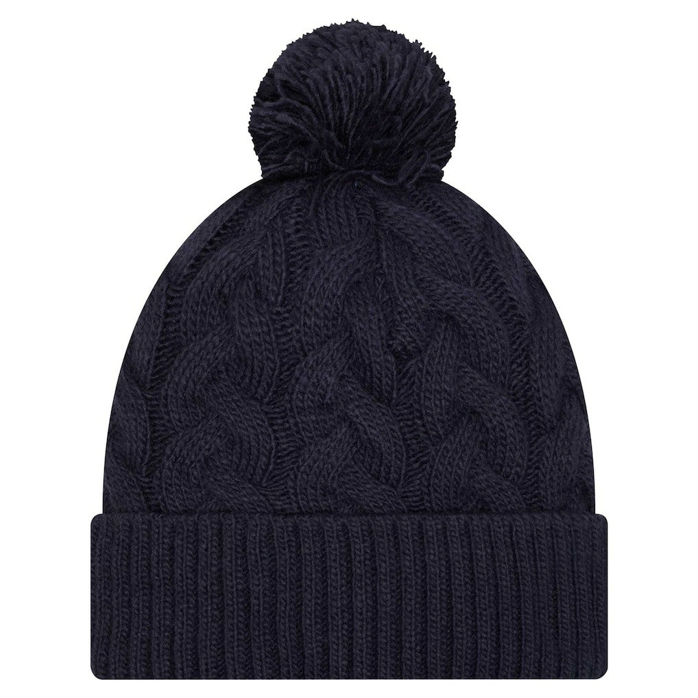 Dallas Cowboys New Era Women's Cable Knit Hat with Pom - Navy Hats
