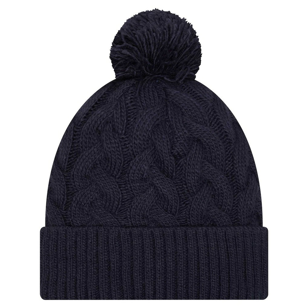 Dallas Cowboys New Era Women's Cable Knit Hat with Pom - Navy Hats