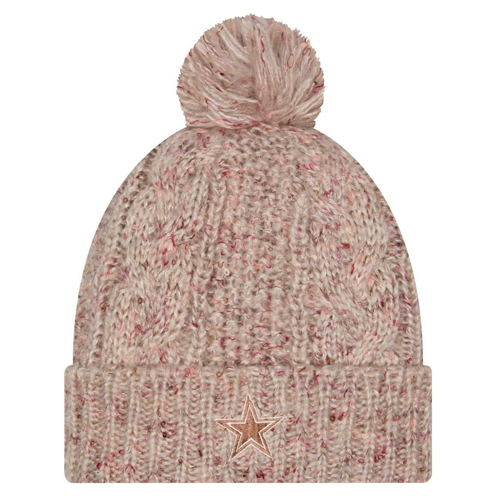 Dallas Cowboys New Era Women's Trendy Tone Cuffed Knit Hat with Pom - Stone Hats
