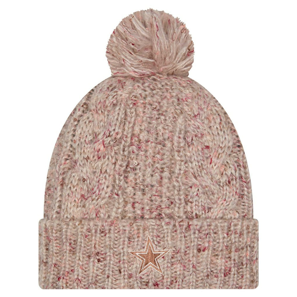 Dallas Cowboys New Era Women's Trendy Tone Cuffed Knit Hat with Pom - Stone Hats