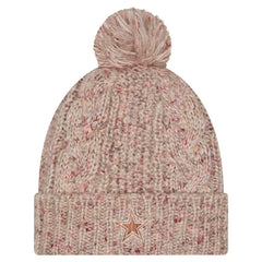 Dallas Cowboys New Era Women's Trendy Tone Cuffed Knit Hat with Pom - Stone Hats