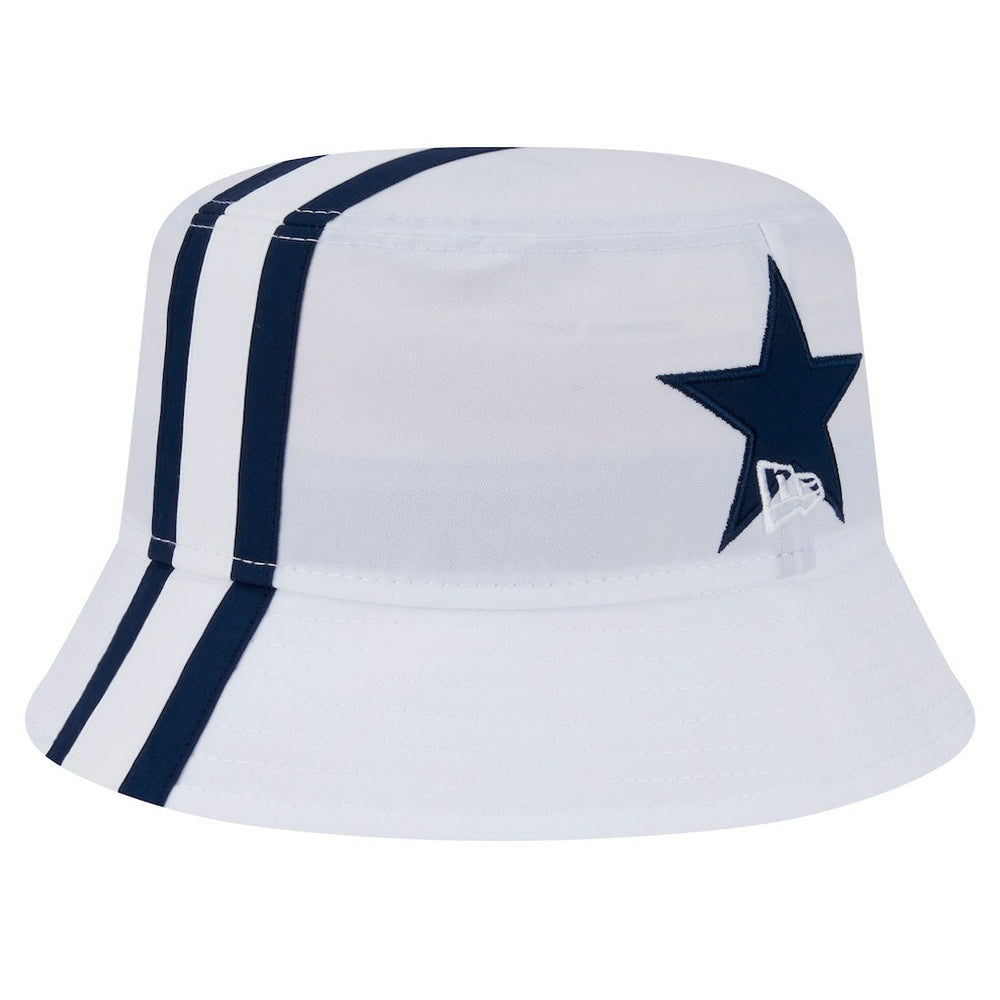 Dallas Cowboys New Era Helmet Bucket Hat - White Hats