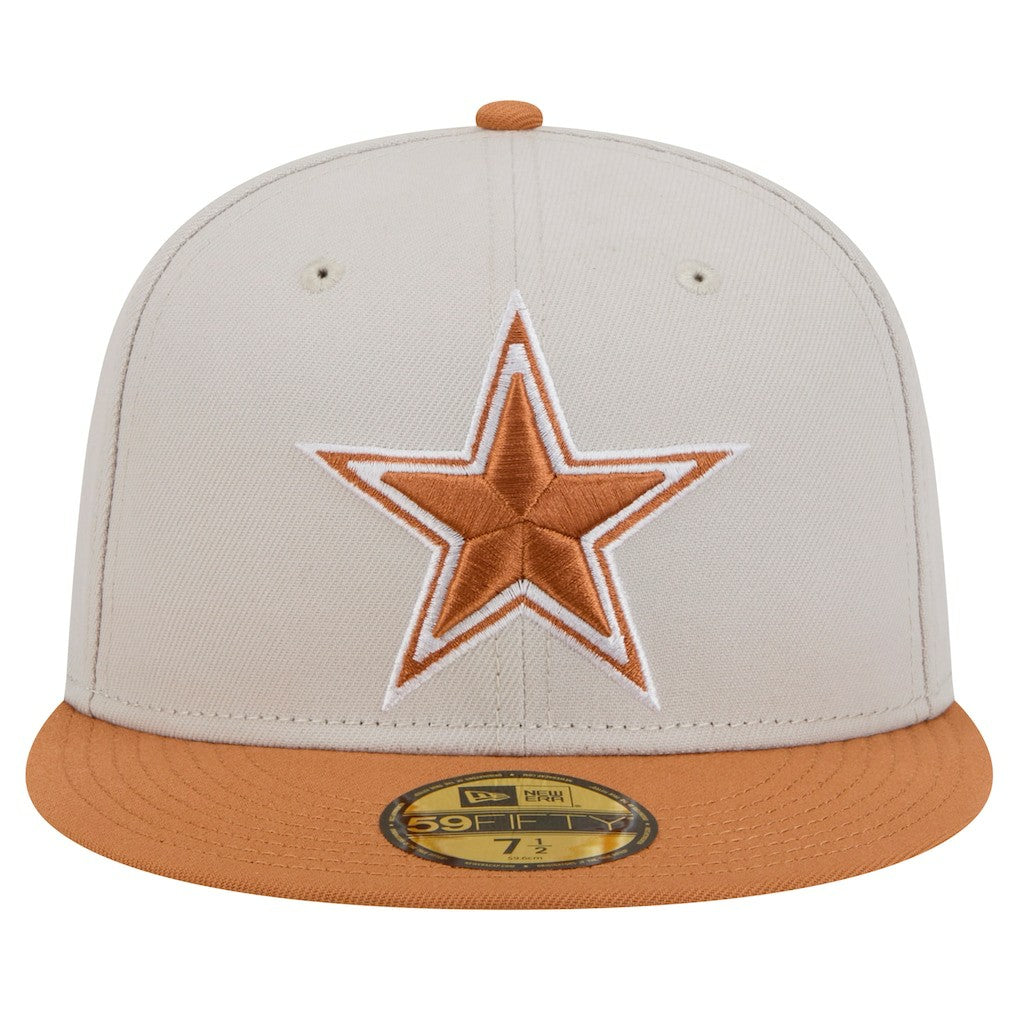 Dallas Cowboys New Era Two-Tone Color Pack 59FIFTY Fitted Hat - Stone/Brown Hats