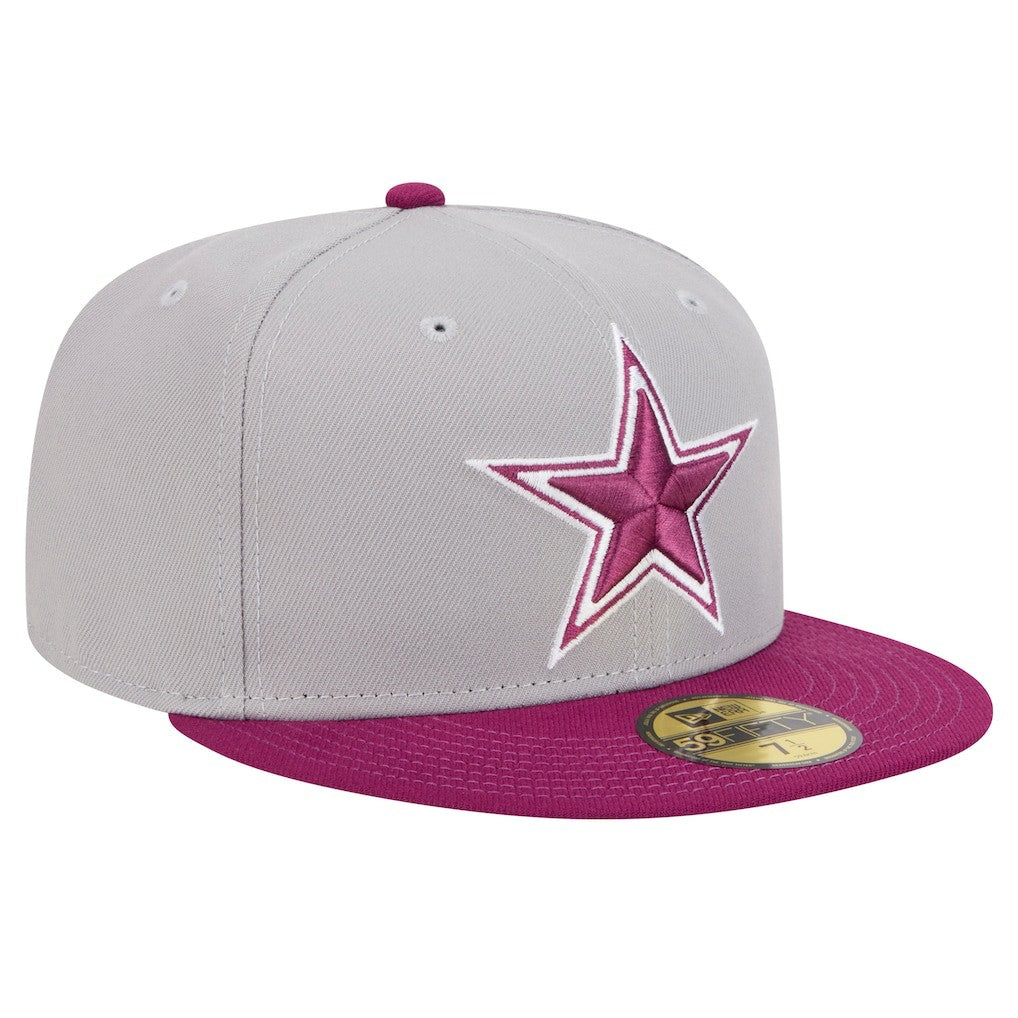 Dallas Cowboys New Era Two-Tone Color Pack 59FIFTY Fitted Hat - Gray/Purple Hats