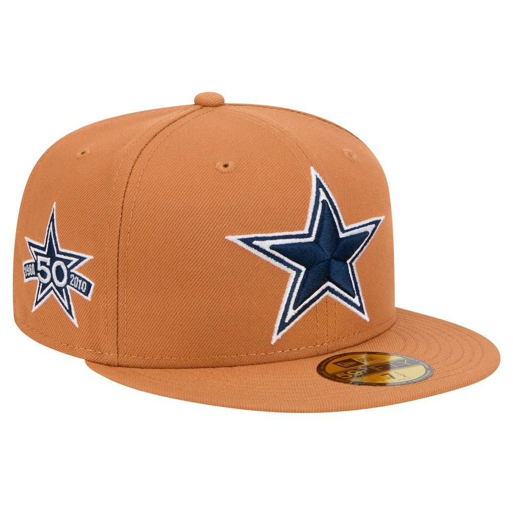 Dallas Cowboys New Era Color Pack Side Patch 59FIFTY Fitted Hat - Brown Hats
