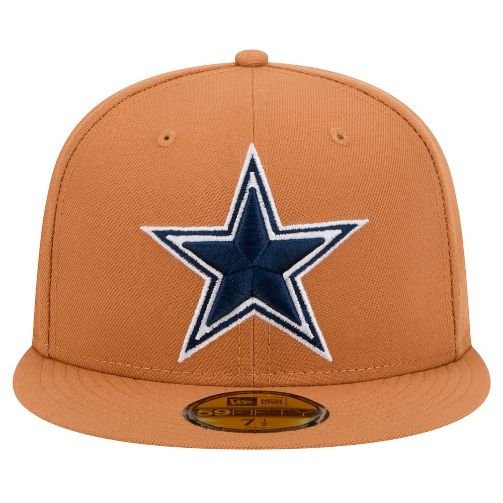 Dallas Cowboys New Era Color Pack Side Patch 59FIFTY Fitted Hat - Brown Hats