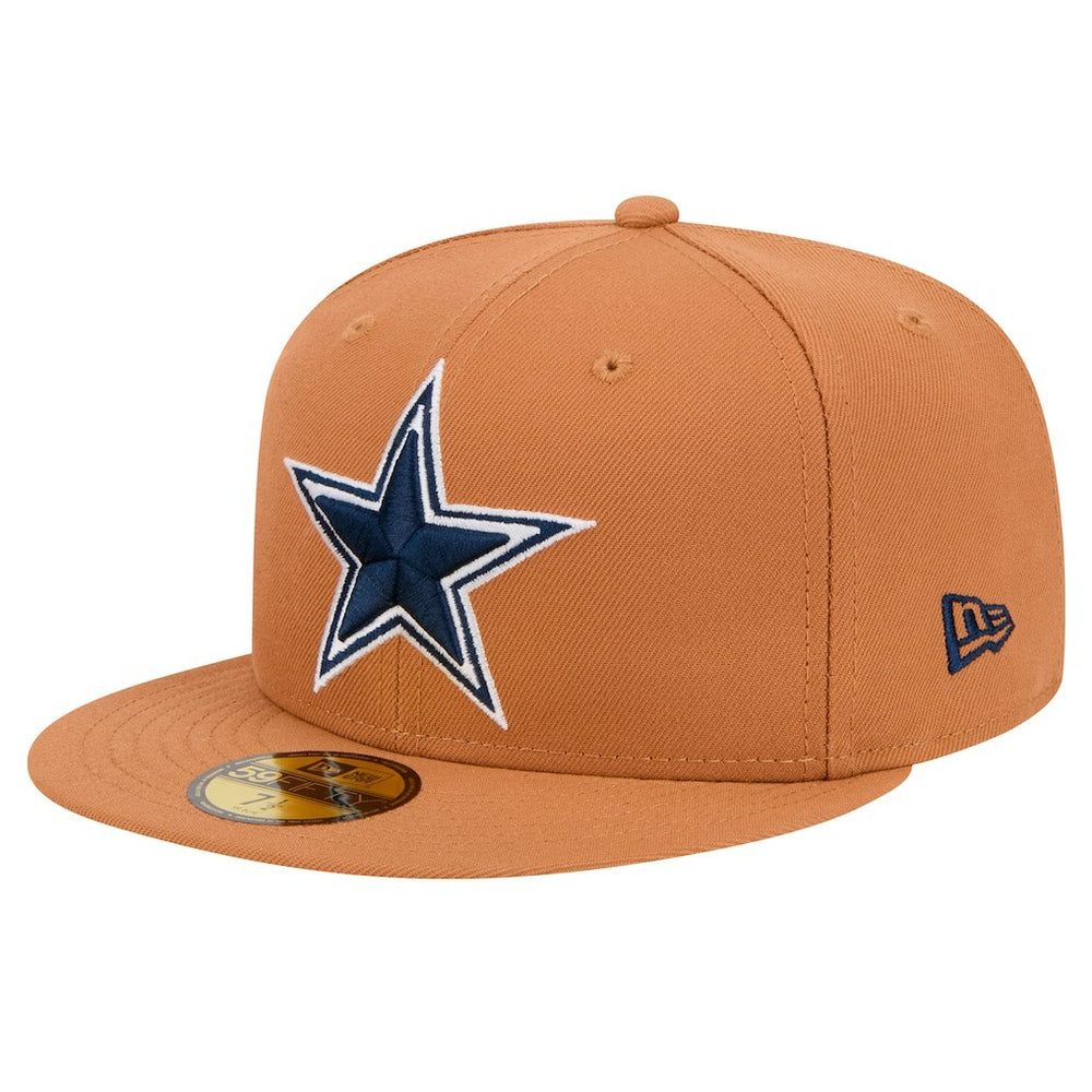 Dallas Cowboys New Era Color Pack Side Patch 59FIFTY Fitted Hat - Brown Hats