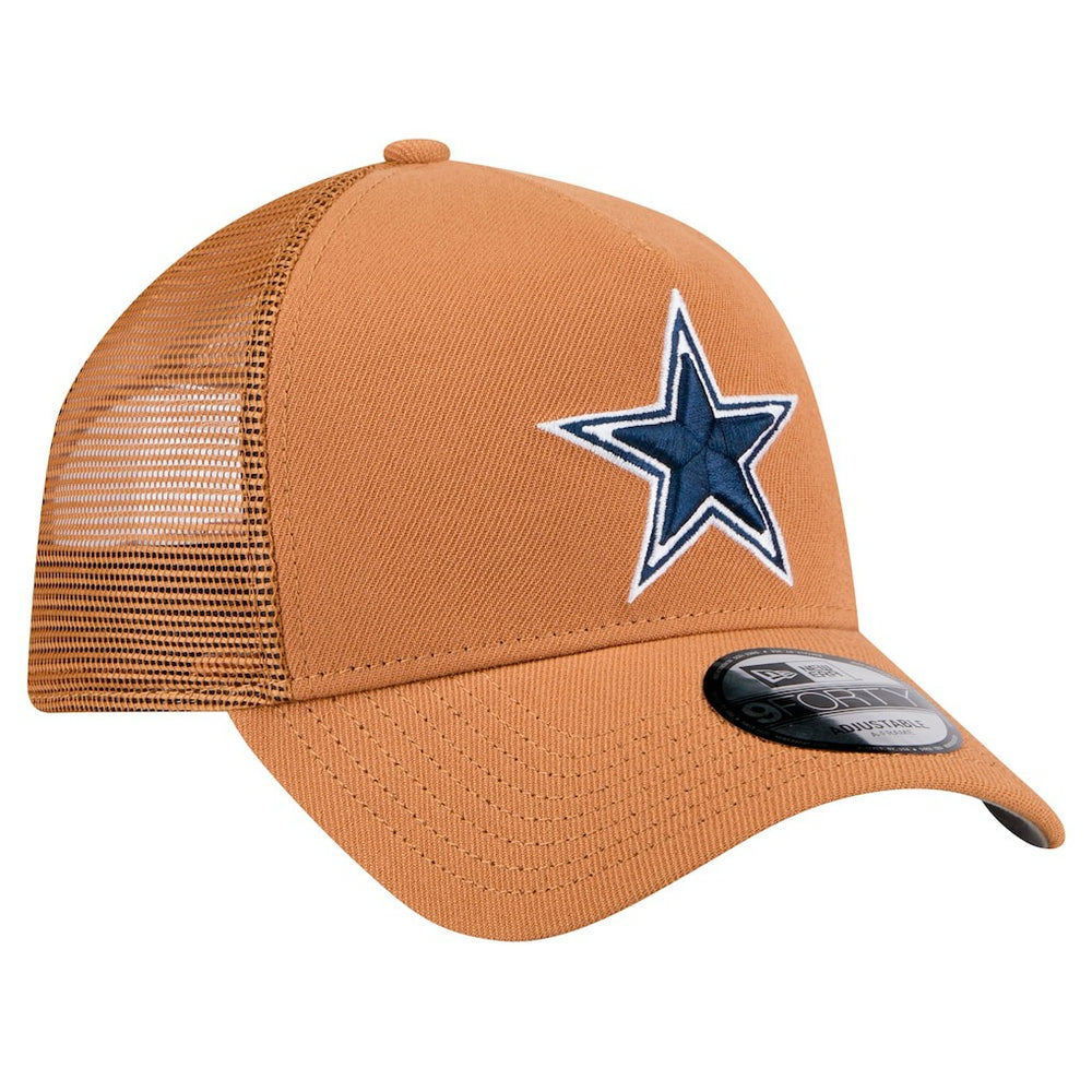 Dallas Cowboys New Era Color Pack Side Patch A-Frame 9FORTY Adjustable Hat - Brown Hats