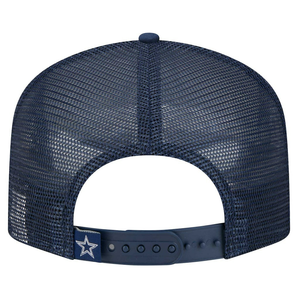 Dallas Cowboys New Era Youth Distressed 9FIFTY A-Frame Snapback Hat - White/Navy Hats