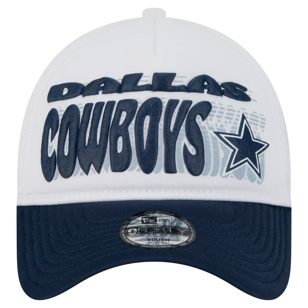 Dallas Cowboys New Era Preschool Team Printed A Frame 9FORTY Adjustable Hat - White Hats