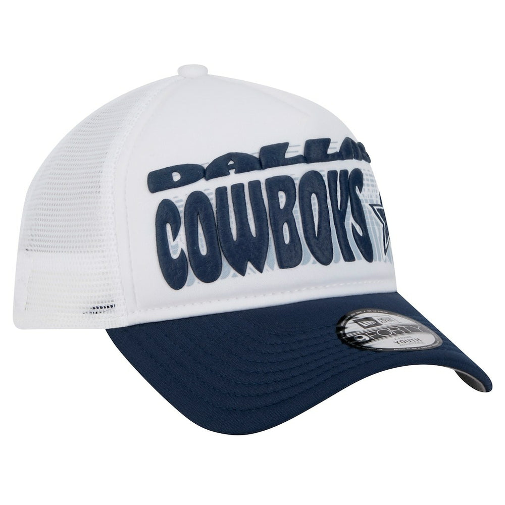 Dallas Cowboys New Era Preschool Team Printed A Frame 9FORTY Adjustable Hat - White Hats