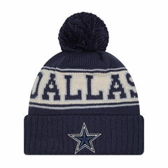 Dallas Cowboys New Era Youth Retro Cuffed Knit Hat with Pom - Navy Hats