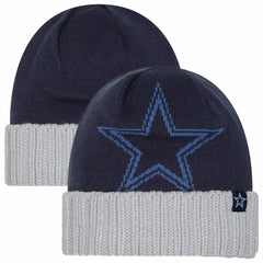 Dallas Cowboys New Era Youth Oversize Cuffed Knit Hat - Navy Hats