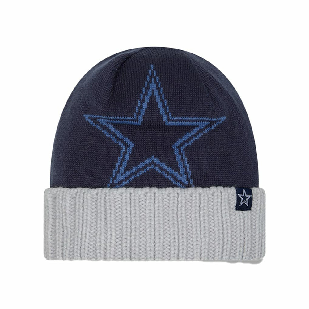 Dallas Cowboys New Era Youth Oversize Cuffed Knit Hat - Navy Hats