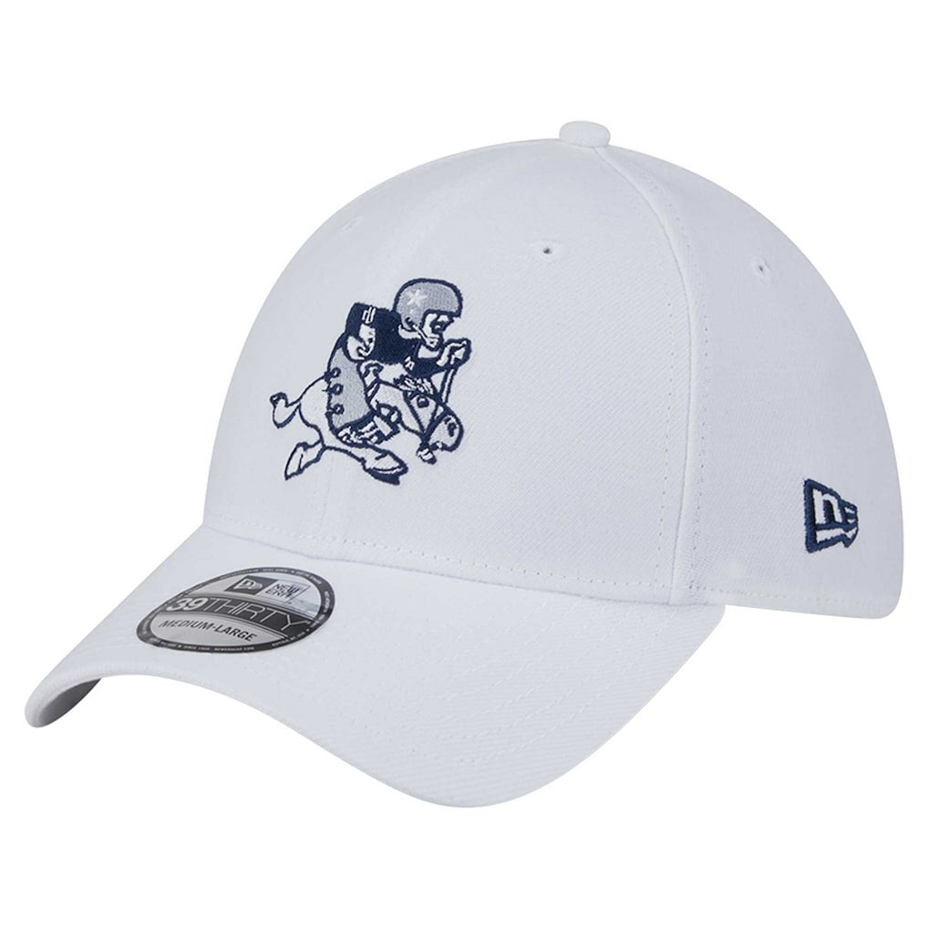 Dallas Cowboys New Era Throwback 39THIRTY Flex Hat - White Hats