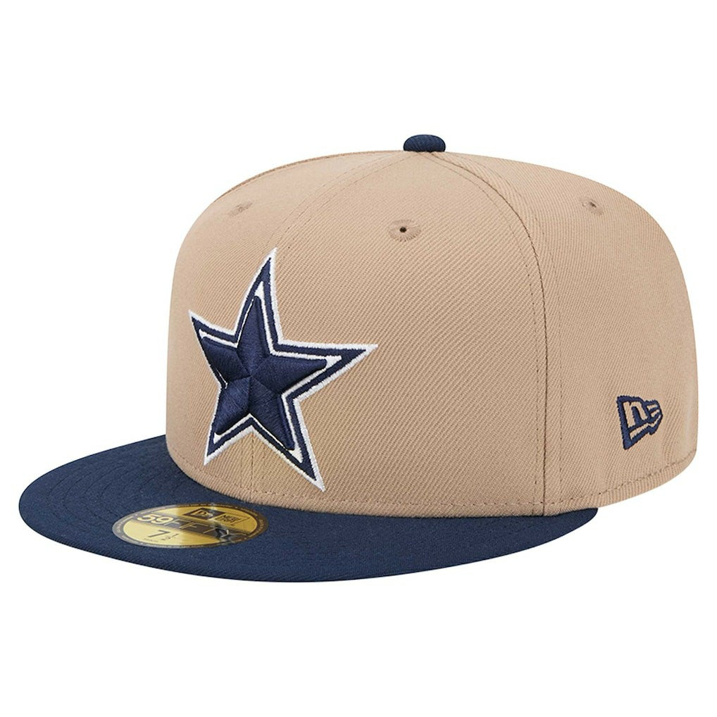 Dallas Cowboys New Era 59FIFTY Fitted Hat - Tan Hats