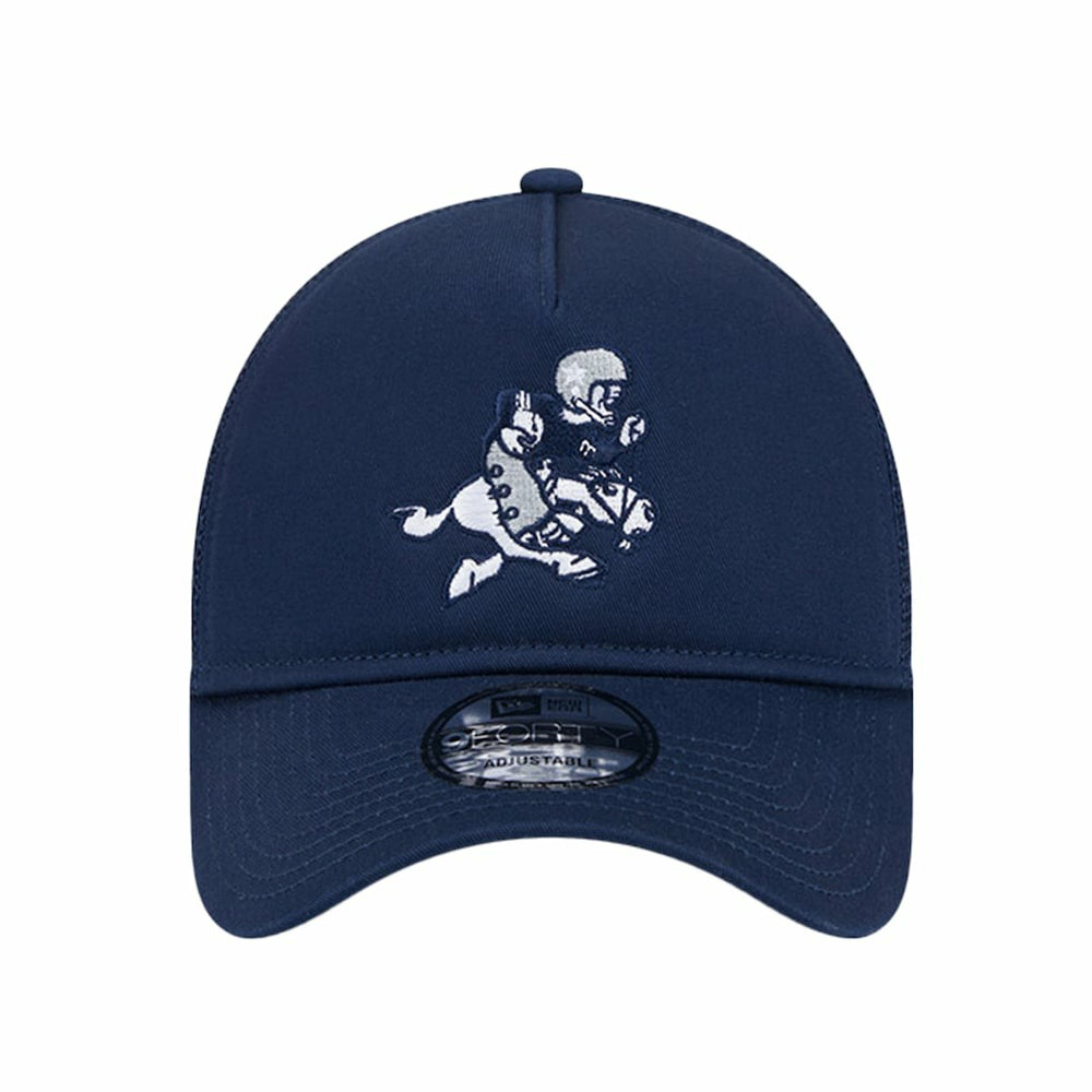 Dallas Cowboys New Era Retro Main A-Frame Trucker 9FORTY Adjustable Hat - Navy Hats