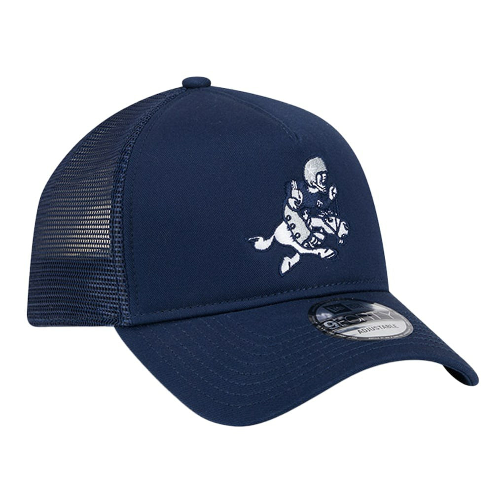 Dallas Cowboys New Era Retro Main A-Frame Trucker 9FORTY Adjustable Hat - Navy Hats