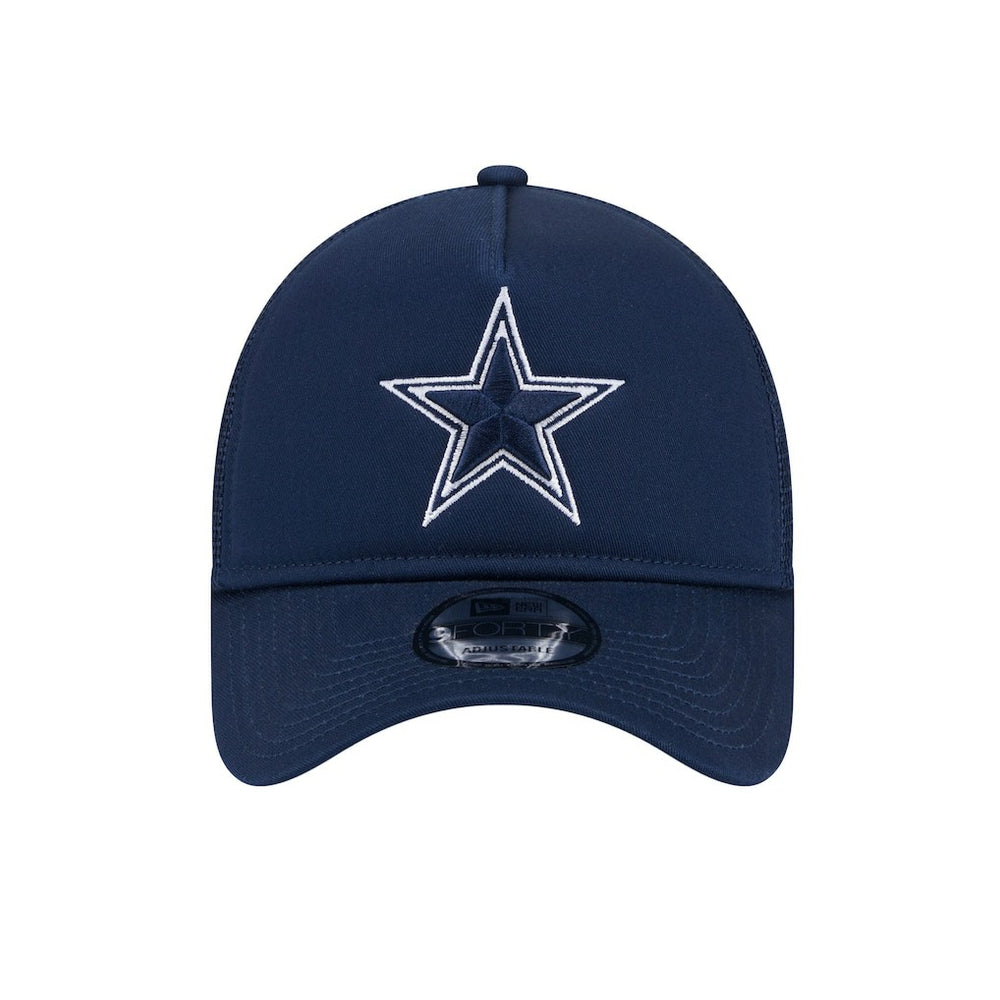 Dallas Cowboys New Era Main A-Frame Trucker 9FORTY Adjustable Hat - Navy Hats