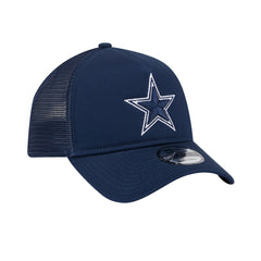 Dallas Cowboys New Era Main A-Frame Trucker 9FORTY Adjustable Hat - Navy Hats