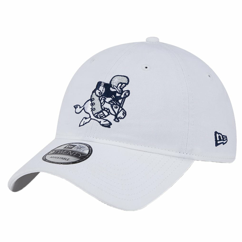 Dallas Cowboys New Era Retro Main 9TWENTY Adjustable Hat - White Hats