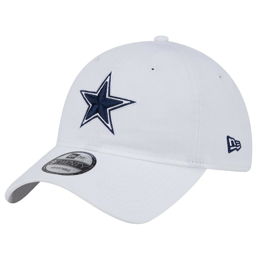 Dallas Cowboys New Era Main 9TWENTY Adjustable Hat - White Hats